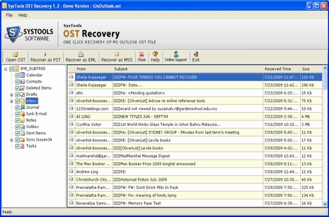 Click to view OST Conversion Download Tool 3.5 screenshot